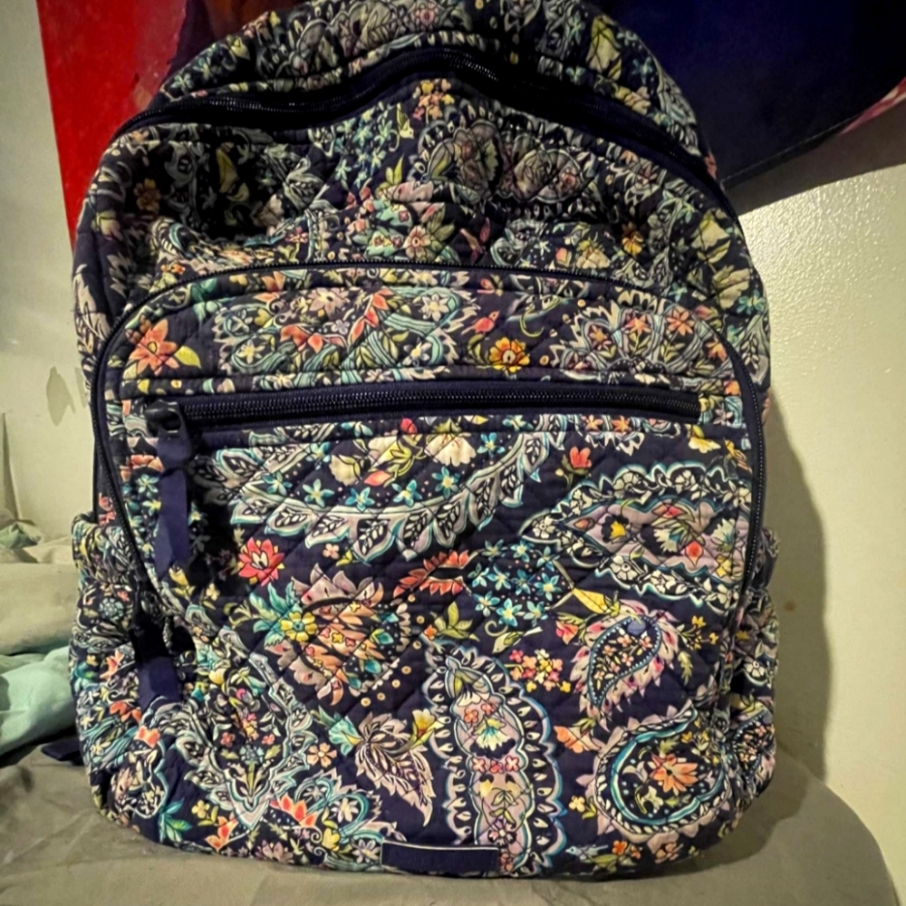 Vera Bradley french paisley campus backpack